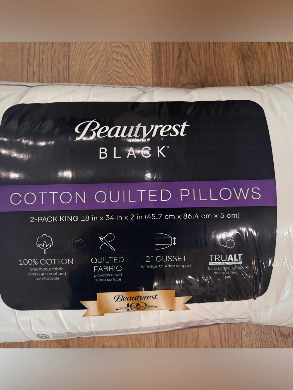 🎉LAST CHANCE🎉BEAUTYREST BLACK 2pk Luxurious Down Alternative Pillows